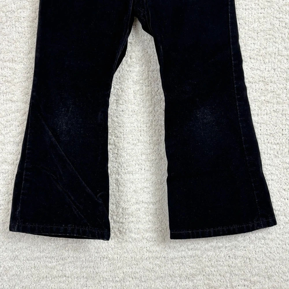Vtg Levis Jeans Toddler Girl 5 Black‎ 517 Velvet Flare Red Tab Zip Fly Cotton